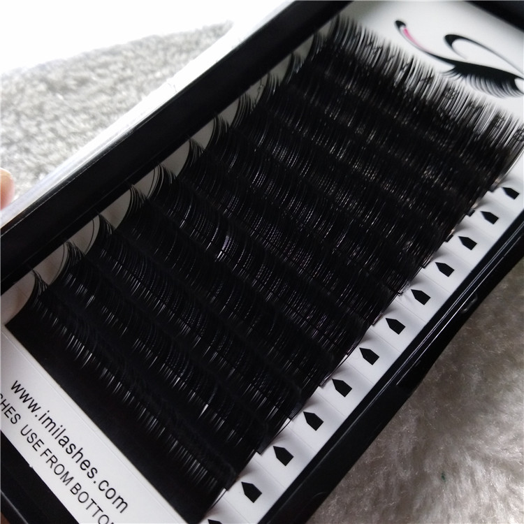 Individual flat lashes vs regular China eyelash extensions supplies-V